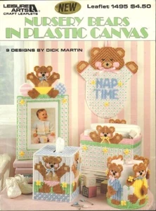 Nursery Bears in Plastic Canvas, Dick Martin, Leisure Arts Pattern Book - Picture 1 of 1