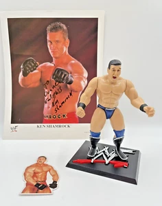1996 Ken Shamrock WWF Jakks Pacific/Titan Sports Action Figure w/Signed WF PIC - Picture 1 of 11