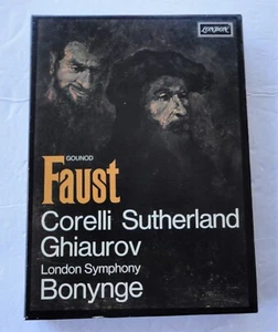 1978 New (Other) London OSA5-1433 Gounod Faust 3 Cassettes Booklet Sutherland - Picture 1 of 9