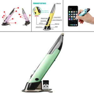 Wireless Mouse Pen Office Pocket Ricaricabile 1000 per PC Verde - Foto 1 di 12