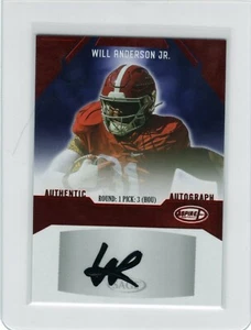 2023 SAGE ASPIRE FOOTBALL WILL ANDERSON JR. ROOKIE AUTO AUTOGRAPH RED FOIL - Picture 1 of 2