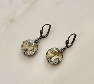 NWT La Vie Parisienne/Popesco Silver & Clear Crystal Drop Earrings #6556 NEW - Picture 1 of 8