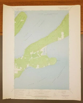 Оригинальная винтажная топографическая карта Madeline Island, Wisconsin 1964 USGS 27 дюймов x 22 дюйма - Изображение 1 из 4