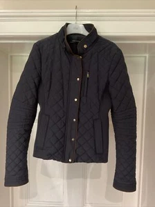 ZARA WOMEN JACKET, EU SMALL ZIP AND PRESS STUD FRONT CLOSE QUILTED JACKET. - Picture 1 of 5