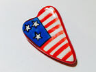 Vintage 1990S Sm Wooden American Flag Lapel Pin Jacket Pinback Unique