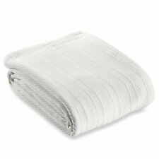 New! Wamsutta Classic 100% Cotton Full / Queen Blanket in White