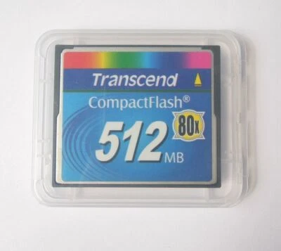 512MB Transcend Compact Flash CF Industrial 512M Memory Card 100% Genuine 80X - Image 1 of 4