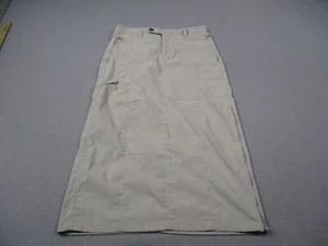 Eddie Bauer Sport Skirt Womens 2 Beige Nylon Stretch Midi Cargo Hiking Gorpcore - Picture 1 of 12