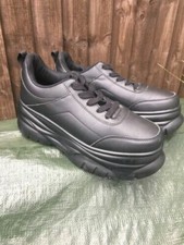 primark black platform trainers