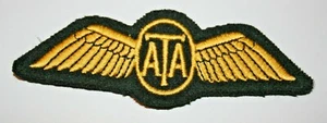 AUXILIAR TRANSPORTE AÉREO RAF A.T.A. ALA DE PILOTO DE TELA ALGODÓN ATA - Imagen 1 de 1