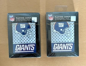 Lot of 2 Pack NFL Football New York Giants Deck of Playing Cards Set - Picture 1 of 2