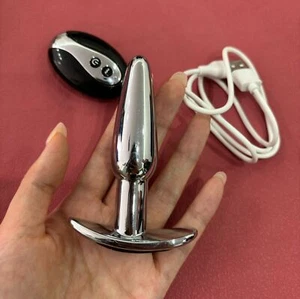 Stainless Anal Butt Plug Vibrator Dildo Prostate Massager Sex Toys for Men Women - Picture 1 of 24