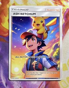 Ash Ketchum Pokémon Card Collectable Gift Display- Custom - Picture 1 of 3