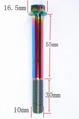 1pcs M10 X 85mm Titanium Flange Bolt Screws Drilled p1.25 Foto 1 de 3