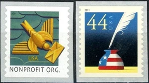 2011 Coils - Set 2 Single Coils MNH Scott's 4495 & 4496 - Bild 1 von 2