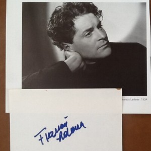 Francis Lederer SIGNED Card 30s Movie Actor Pandoras Box Confession of Nazi Spy 