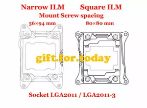 Mount Bracket Intel Socket LGA2011 Narrow ILM CPU fan cooler heatsink radiator - Photo 1/4