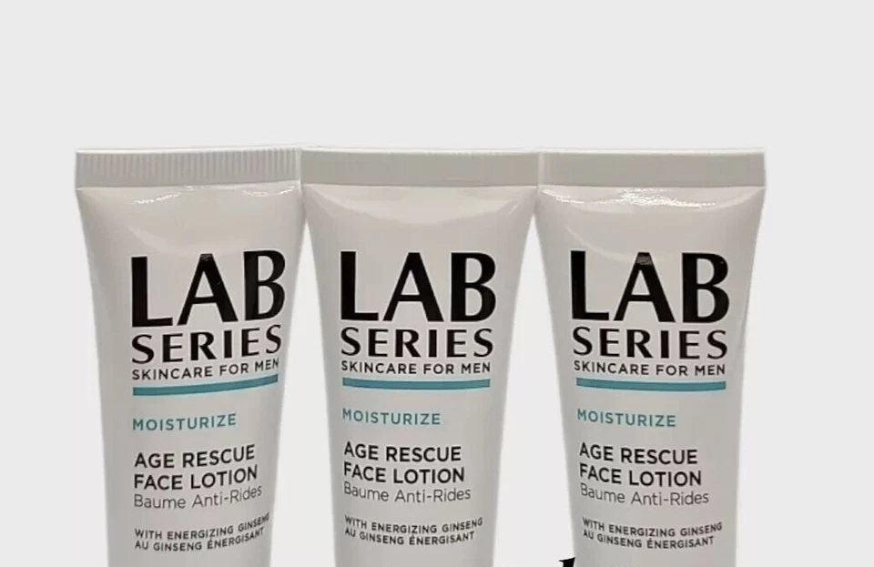 3 Pack Lab Series Moisturize Age Rescue face lotion energizing ginseng 20ml each - Image 1 of 2
