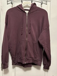 American Eagle Zip Up Hoodie Jegging Fit Women's XS Oversized Soft Purple Cozy - Picture 1 of 14