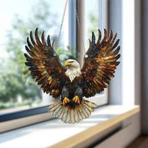 Regal Weißkopfseeadler Wandbild, auffällig patriotisch Acryl 2D flach Fensterbehang - Bild 1 von 5
