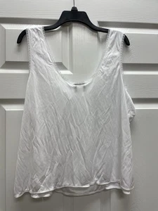 Metropolitan 3X White Nylon Csmi Wide Straps Lace Detail Pit 28 25L Euc 5.50 Shp - Picture 1 of 4