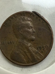 1959 D Penny,  Error Coin P503 - Picture 1 of 6