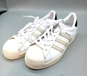 Adidas Originals Superstar White Trainers Men UK 4 Classic Casual Shoes Trefoil  - Picture 1 of 8