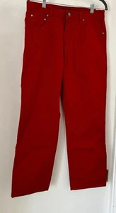Jeans Ermenegildo Zegna Uomo 34” Rosso Relaxed Dritto Denim Made In Italy - Foto 1 di 9