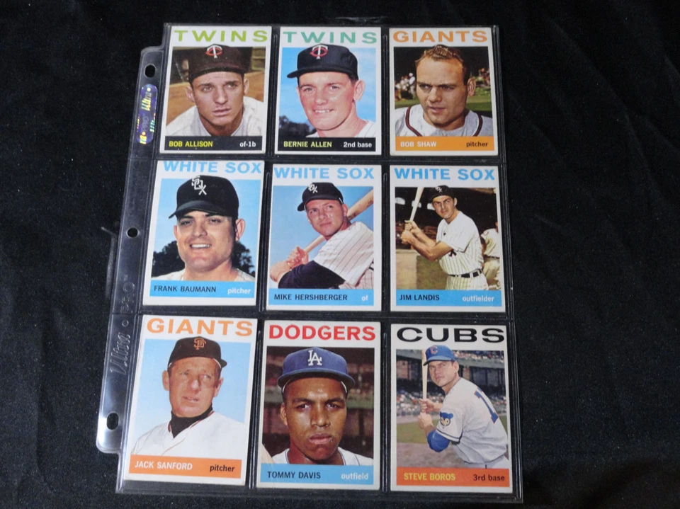 LOTE DE 186 TARJETAS COLECCIÓN BÉISBOL MLB VINTAGE AÑOS 50 - 60 Foto 1 de 4