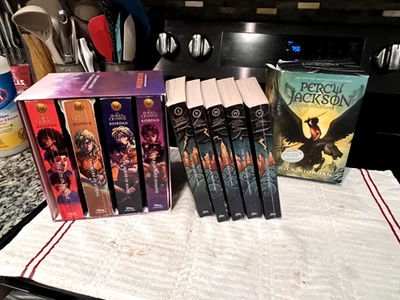Rick Riordan Percy Jackson and the Olympians 5 Books &Heroes Of Olympus 4 Books - image 1 of 4