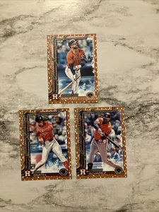 ASTROS 3 Card 2025 Topps Holiday Gold Holiday Lights Lot | Yordan, Smith, Walker - Picture 1 of 2