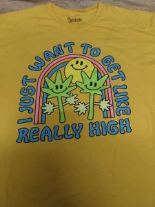 Camiseta gráfica Spencer's, cara sonriente, amarilla talla XL,  - Imagen 1 de 13