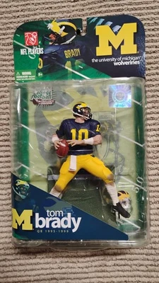 TOM BRADY 2009 MCFARLANE TOYS ACTION FIGURE COLLEGE FOOTBALL NCAA MICHIGAN NEW - Image 1 of 4