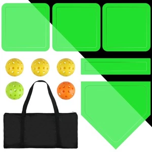 Baseball & Softball 5 Piece Base Set, Luminous Rubber Field Bases for Kids & - Picture 1 of 6