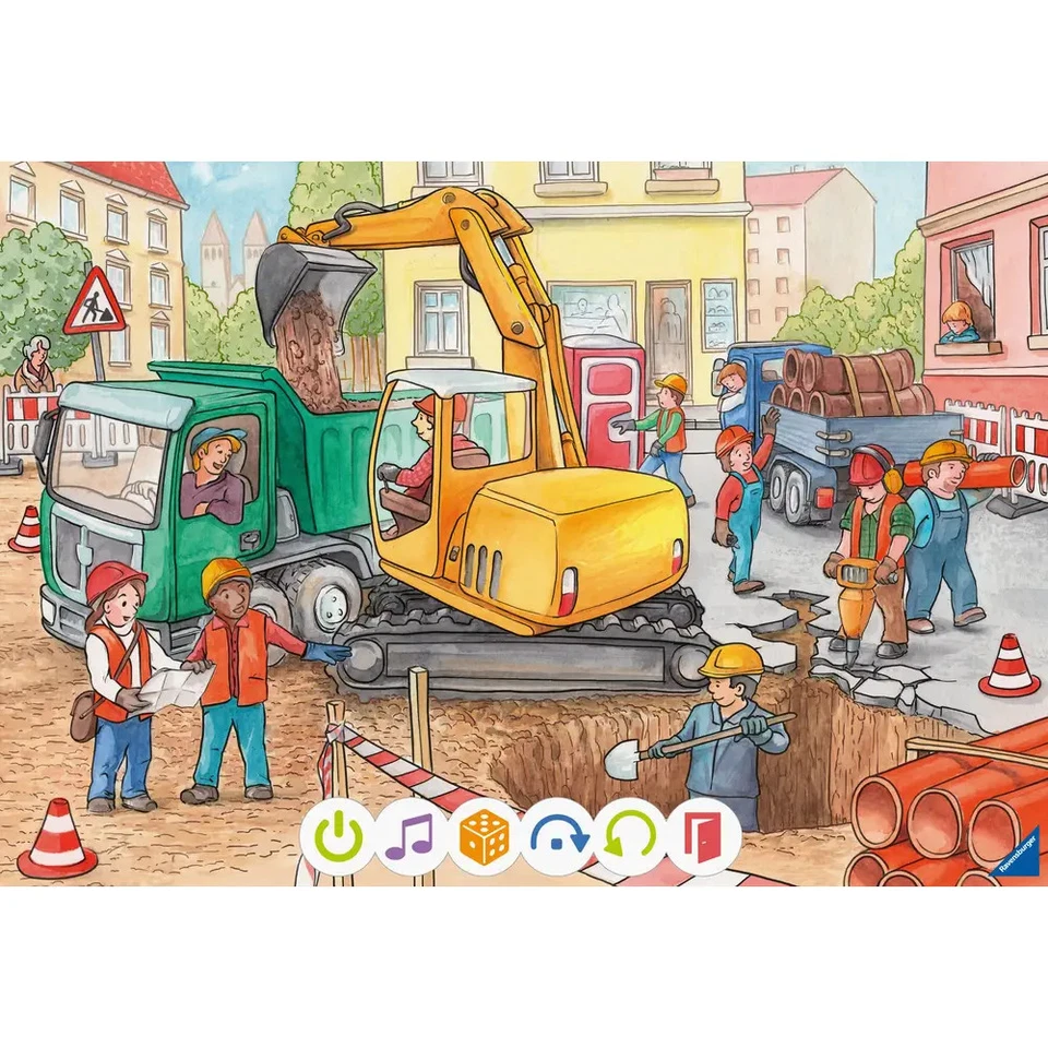 Ravensburger 137 tiptoi® Puzzle für kleine Entdecker: Baustelle - Bild 1 von 1