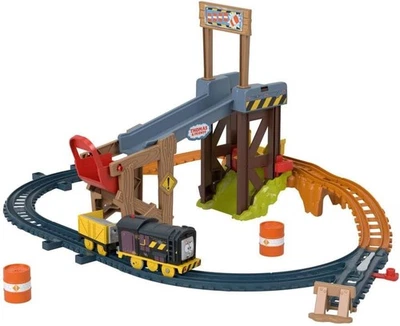 Thomas & Friends Diesel's Lift & Load Construction Set, Motorized Toy Train Play - Image 1 of 4