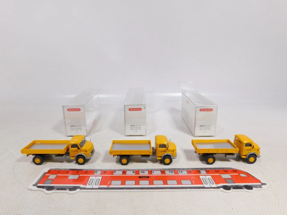 Pritschenkipper MB LAK 710 Mint Box 1:87 H0 3x 0895 03 33 #EG871-0,5 - Immagine 1 di 4