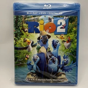 Rio 2 (Blu-Ray/DVD, 2014) Anne Hathaway - Bruno Mars - Jamie Foxx - New Sealed - Picture 1 of 2
