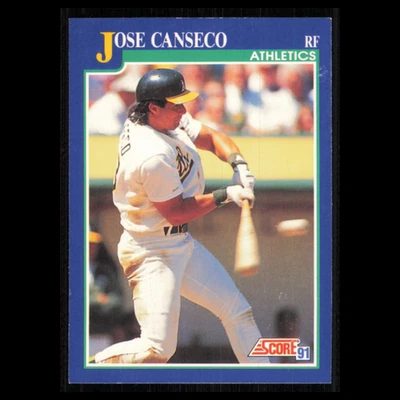 Jose Canseco #1 1991 Score Oakland Athletics Baseball Card MLB NM - Image 1 of 3