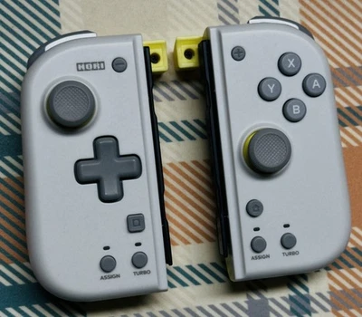 Hori Split Pad Compact Controller for Nintendo Switch - Light Gray/Yellow Tested - Image 1 of 4