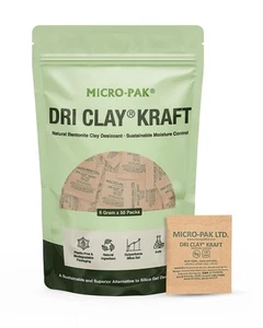 Micro-Pak Kraft, Highest Moisture Absorption Desiccant Packs, Silica Gel Pack... - Picture 1 of 9