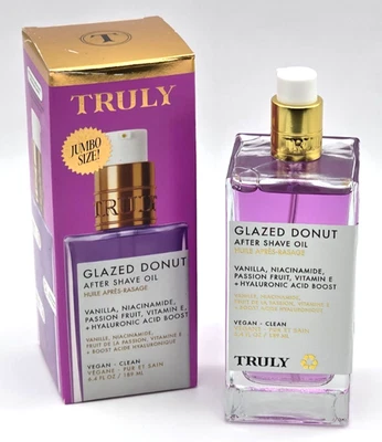 Aceite para después del afeitado Truly Glazed Donut, hidratante, no graso, tamaño enorme, 6,4 oz Foto 1 de 4