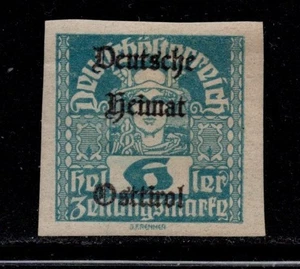 Austria 1921 Osttirol local overprint Michel catalogue unlisted used MH - Picture 1 of 2