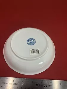 Set of 2, Ceramic bowl / deep dish with blue fat cat design 7" - Picture 1 of 2