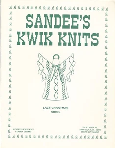 Sandee's Kwik Knits Pizzo Angelo di Natale Macchina Modello a Maglia Foglietto - Foto 1 di 1