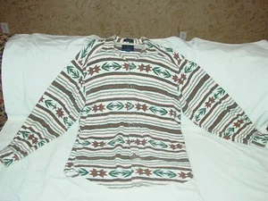 Mens SZ M Warm Comfortable Fluffy Shirt Jacket Muskoka Lakes Horse Blanket Look - Picture 1 of 9