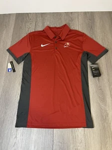 Nike Dri-Fit NCAA Oklahoma Sooners Crimson Polo Shirt Size Men’s Small - NWT - Picture 1 of 9