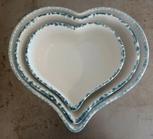 3 Heart Shaped Loan An Ceramic Bowls - Picture 1 of 12