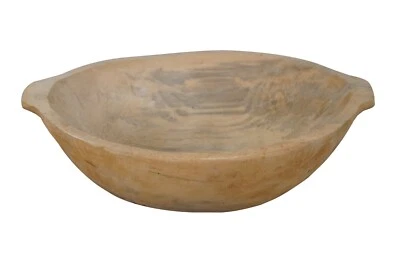 Carved Wooden Trencher Dough Bowl Fruit Centerpiece Trough 16" - Image 1 of 4