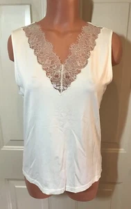 RALPH LAUREN, Lauren, Sz Large, Sleeveless Top w/Lace Accents (MSRP $59.50). NEW - Picture 1 of 12